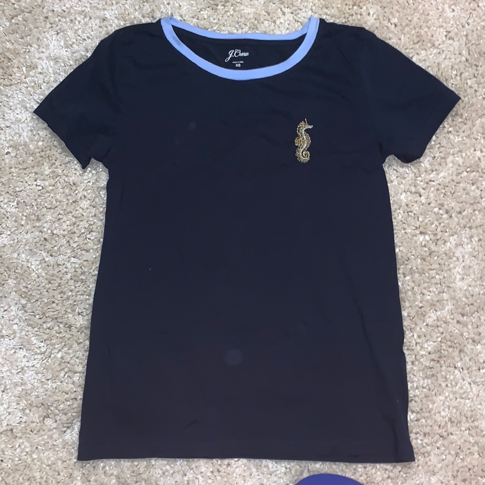 Adorable seahorse J. Crew shirt.